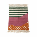 Modern Handmade Moroccan Luxury Rug – Large /area Rug 10.5 x 7.2 ft (3.2 x 2.2 m) | Green, Pink & Orange Wool Area Carpet for Living Room or Bedroom