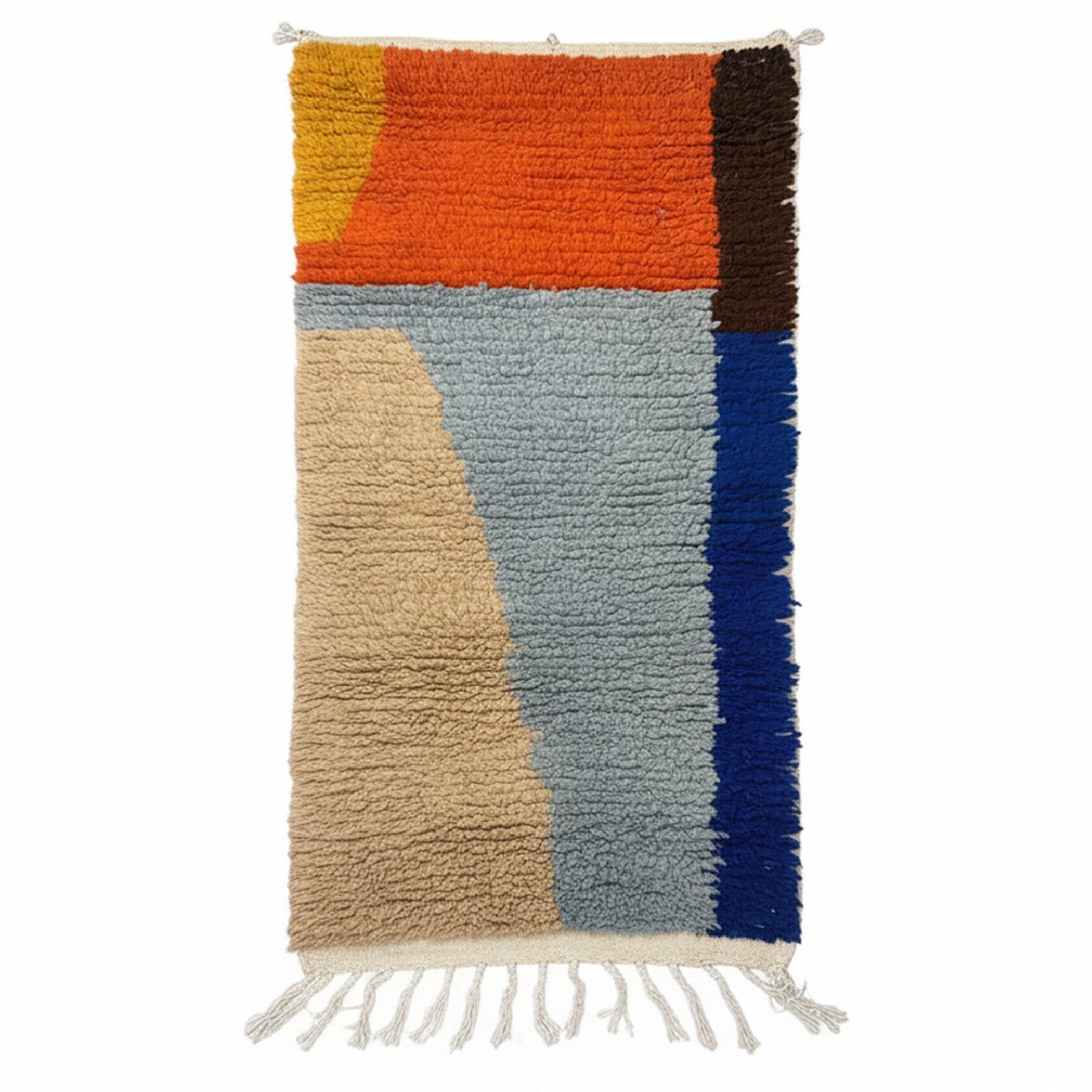 Handcrafted Moroccan Berber Runner Rug – Abstract Geometric Design | 2’ × 5’ (65 × 150 cm) | Plush Wool Accent Rug