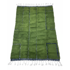 Handmade Green Area Rug, Moroccan Wool Carpet – Natural Warm Rug for Living Room & Bedroom Carpet | 3 x 2.4 m (9.8 x 7.8 ft)