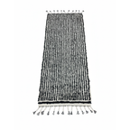 Handmade Runner Rug – Modern Wool Carpet Linen Black and White Hallway & Entryway Rug | 1.5 x 2 m (5 x 6.6 ft)