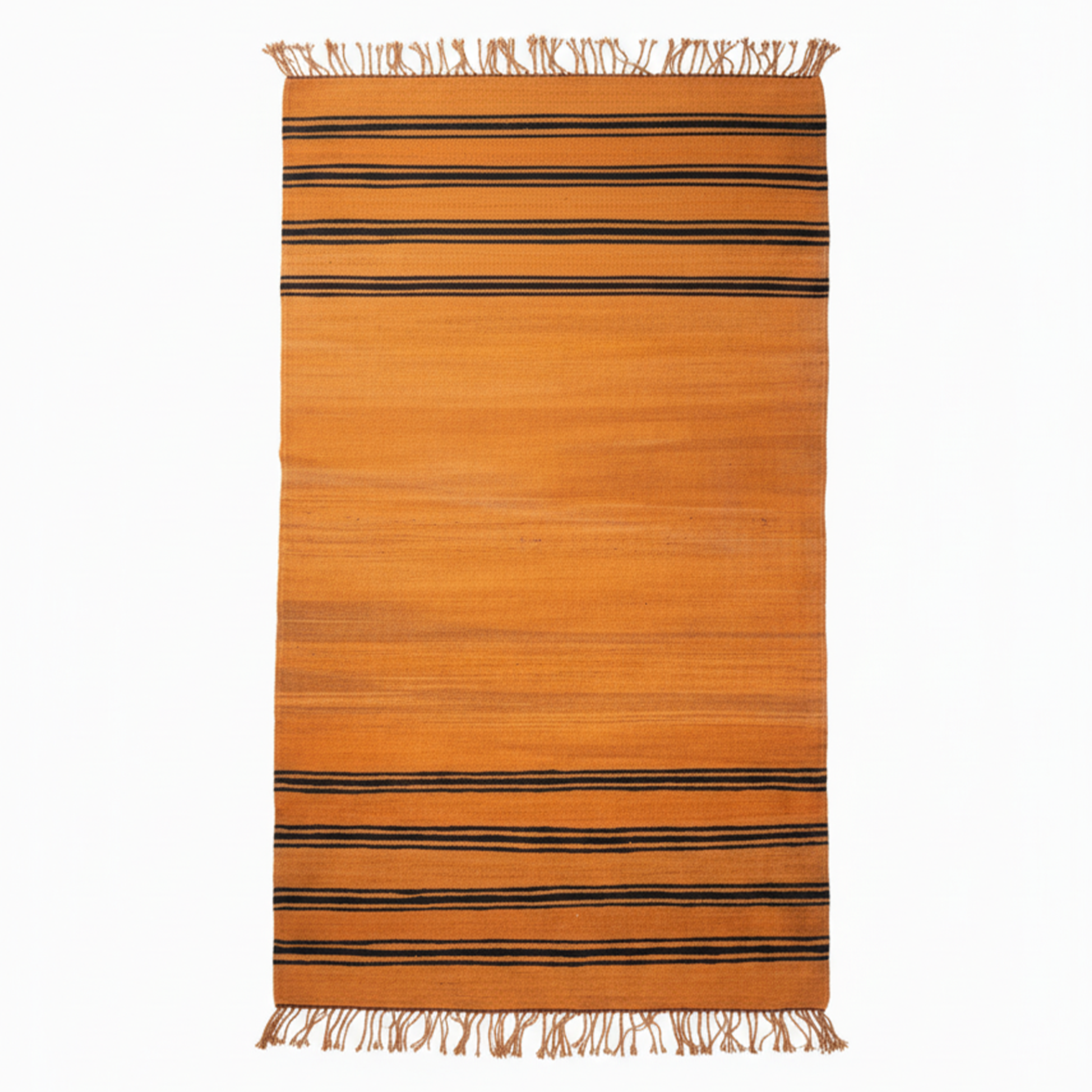 Vintage Handmade Rug, Orange Carpet Moroccan Handira Rug – Large Berber Wool Carpet | 5.2 x 8.5 ft (1.6 x 2.6 m) | Boho Living Room & Orange Décor