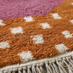 Modern Handmade Moroccan Luxury Rug – Large /area Rug 10.5 x 7.2 ft (3.2 x 2.2 m) | Green, Pink & Orange Wool Area Carpet for Living Room or Bedroom