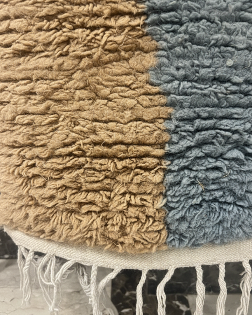 Handcrafted Moroccan Berber Runner Rug – Abstract Geometric Design | 2’ × 5’ (65 × 150 cm) | Plush Wool Accent Rug