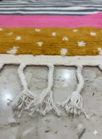 Handcrafted Moroccan Geometric Rug – Color Block Design | 6’ × 6’ (200 × 200 cm) | Modern Boho Statement