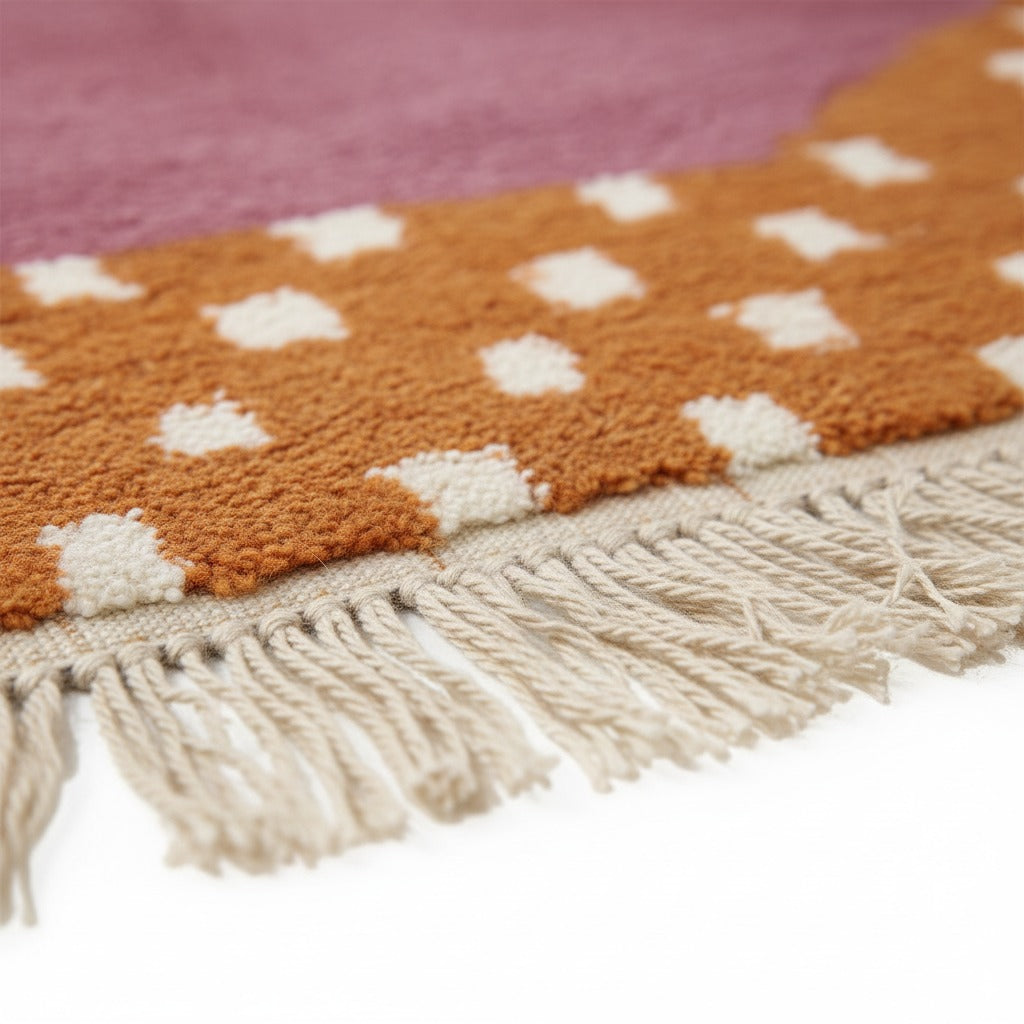 Modern Handmade Moroccan Luxury Rug – Large /area Rug 10.5 x 7.2 ft (3.2 x 2.2 m) | Green, Pink & Orange Wool Area Carpet for Living Room or Bedroom