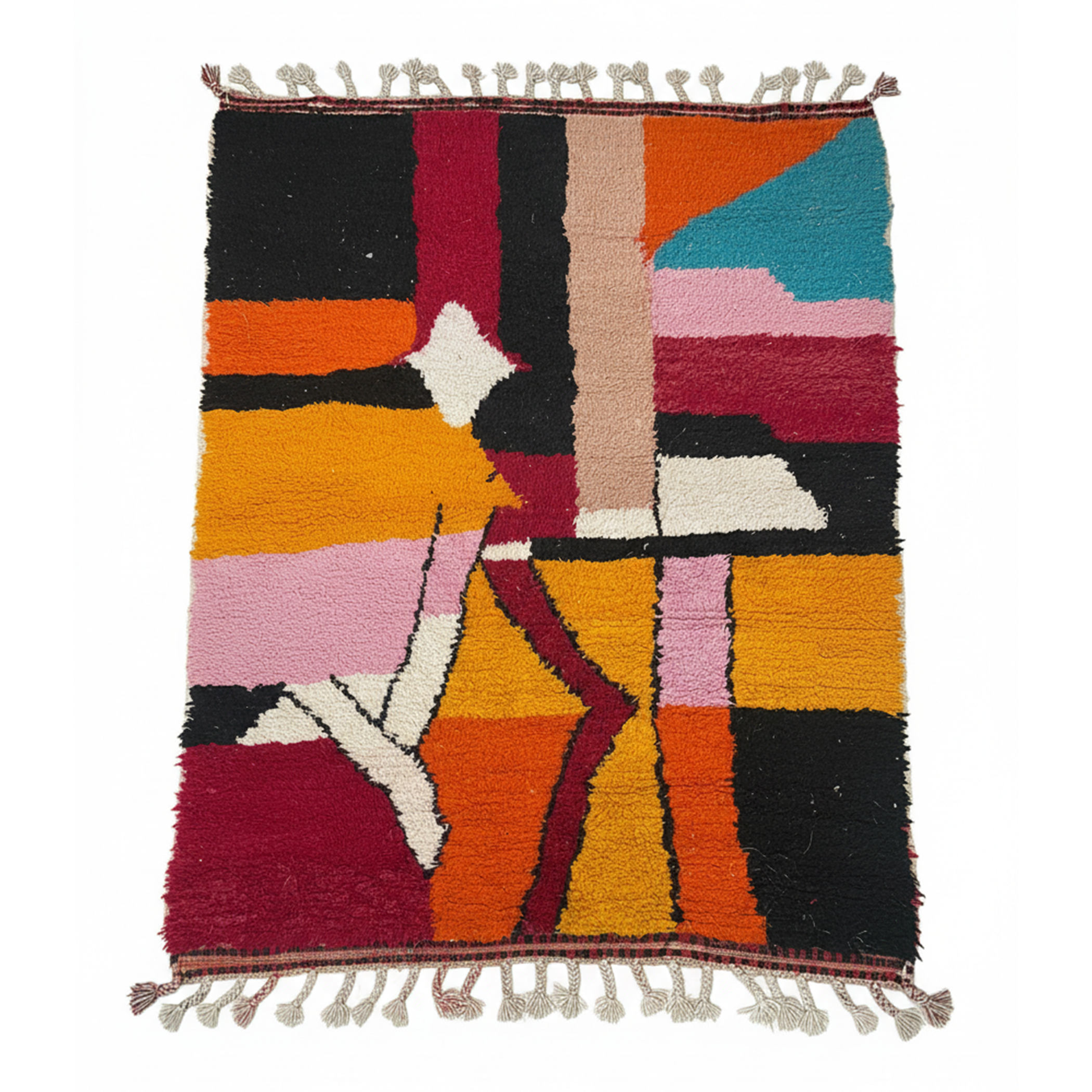Moroccan rug handmade rug, colorfull rug for living room , wool rug hand knotted rug